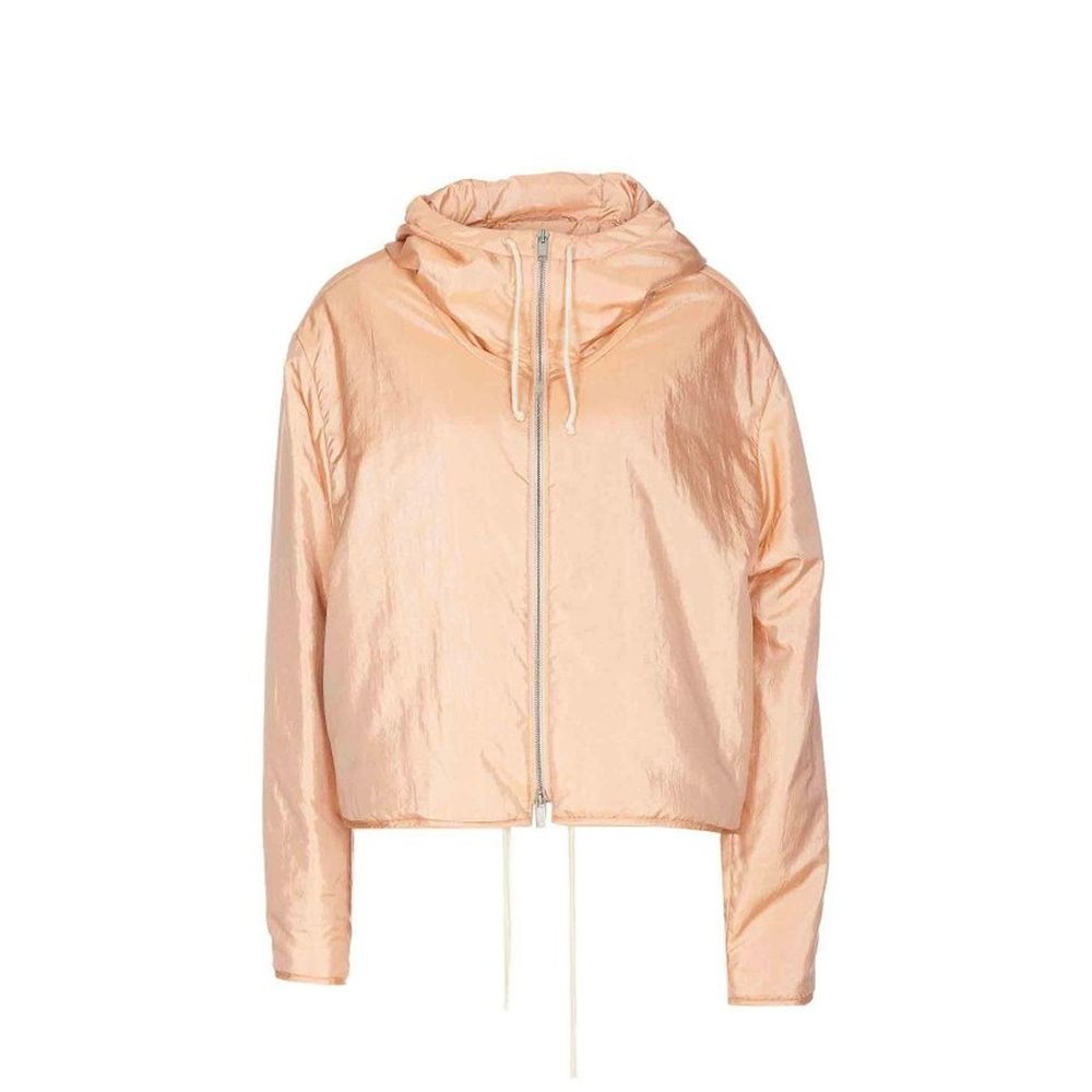 Veste zippée à capuche en soie mélangée Jil Sander