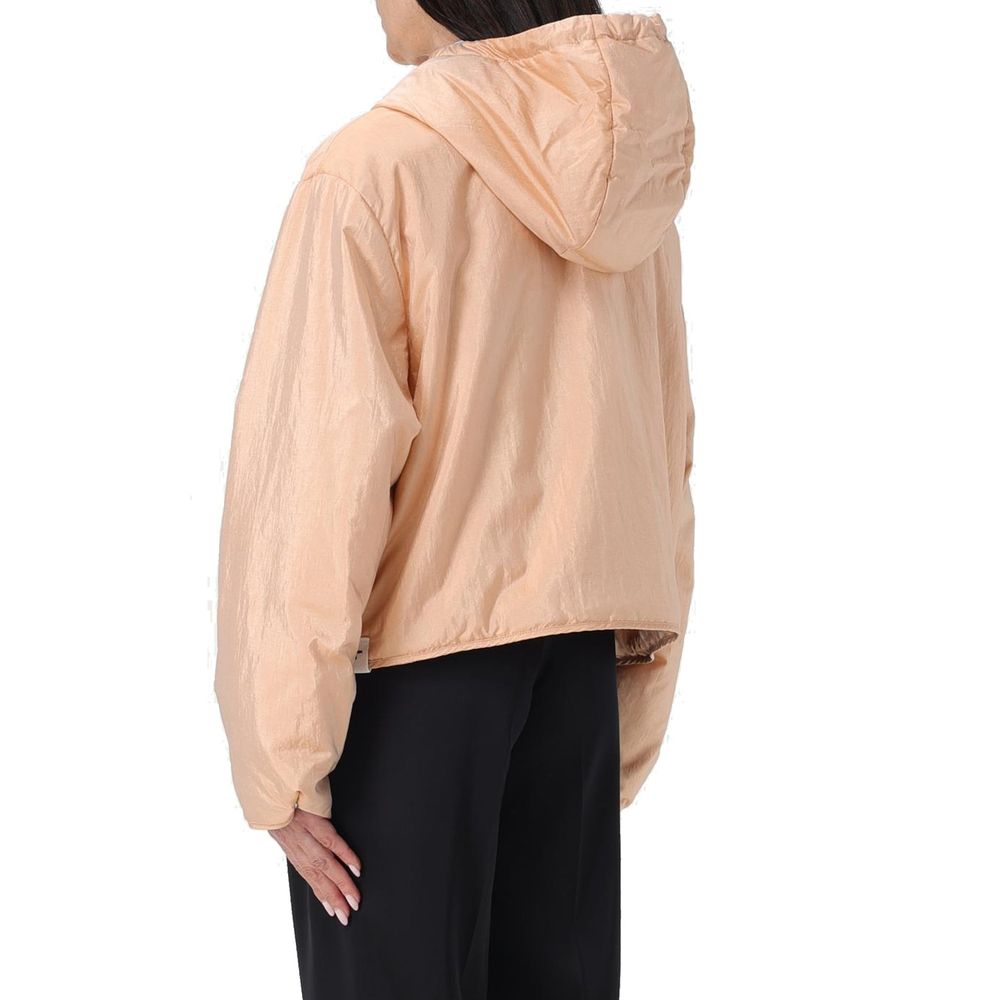 Veste zippée à capuche en soie mélangée Jil Sander