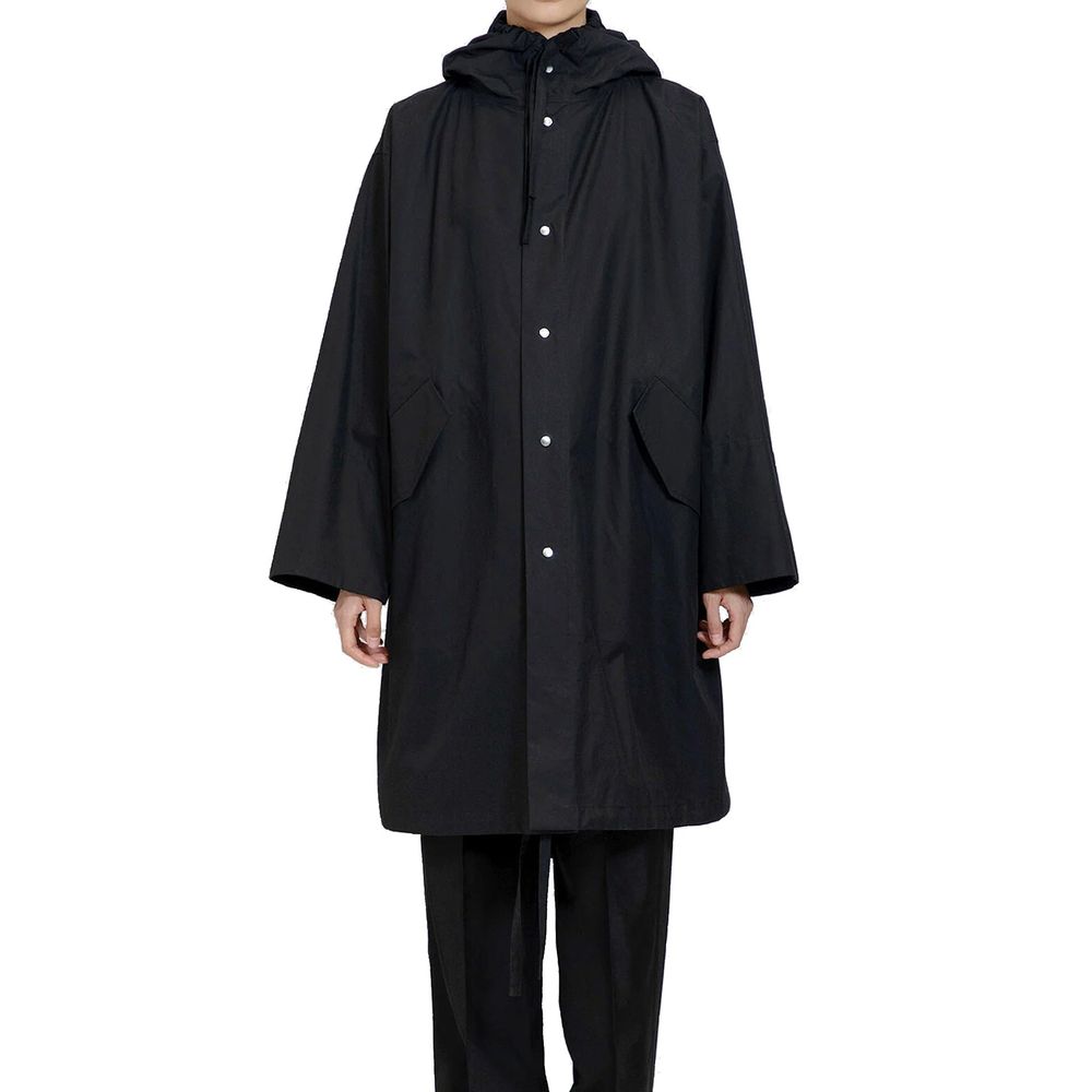 Parka mi-longue à capuche en coton Jil Sander