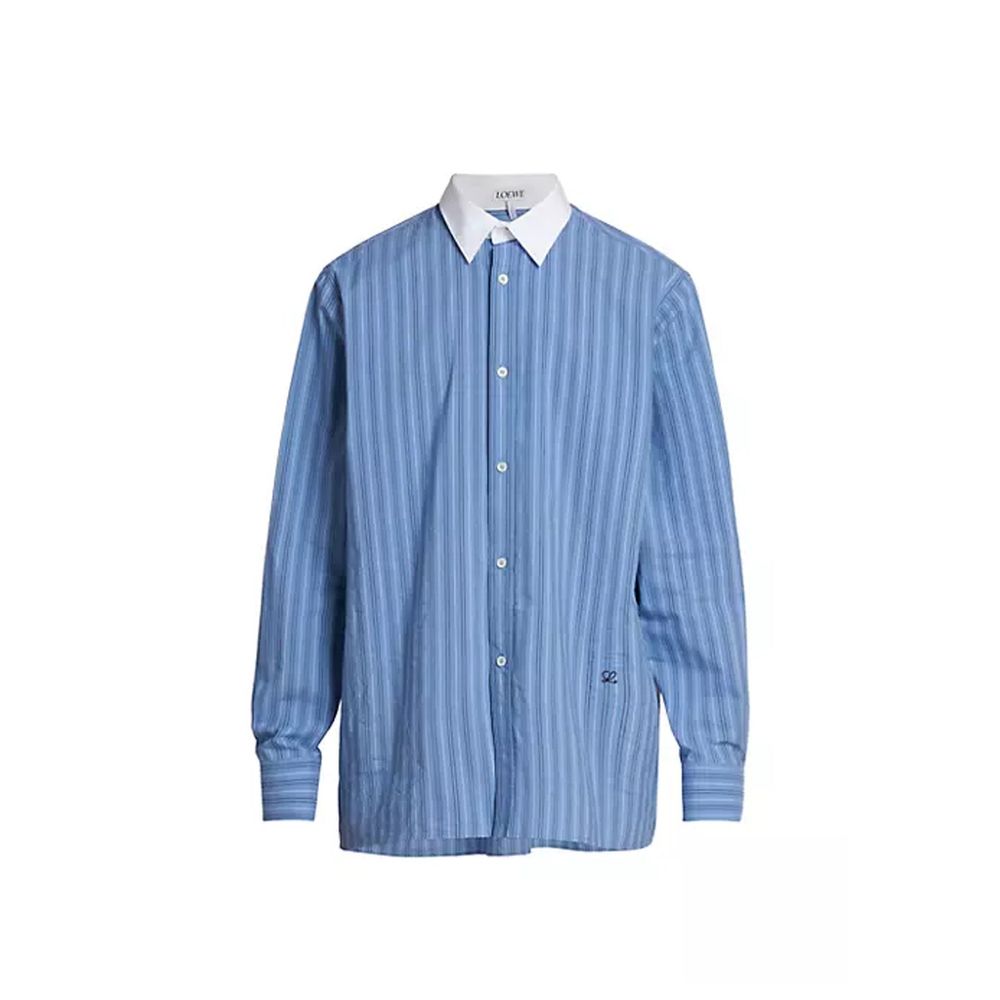 Chemise en coton rayée Loewe