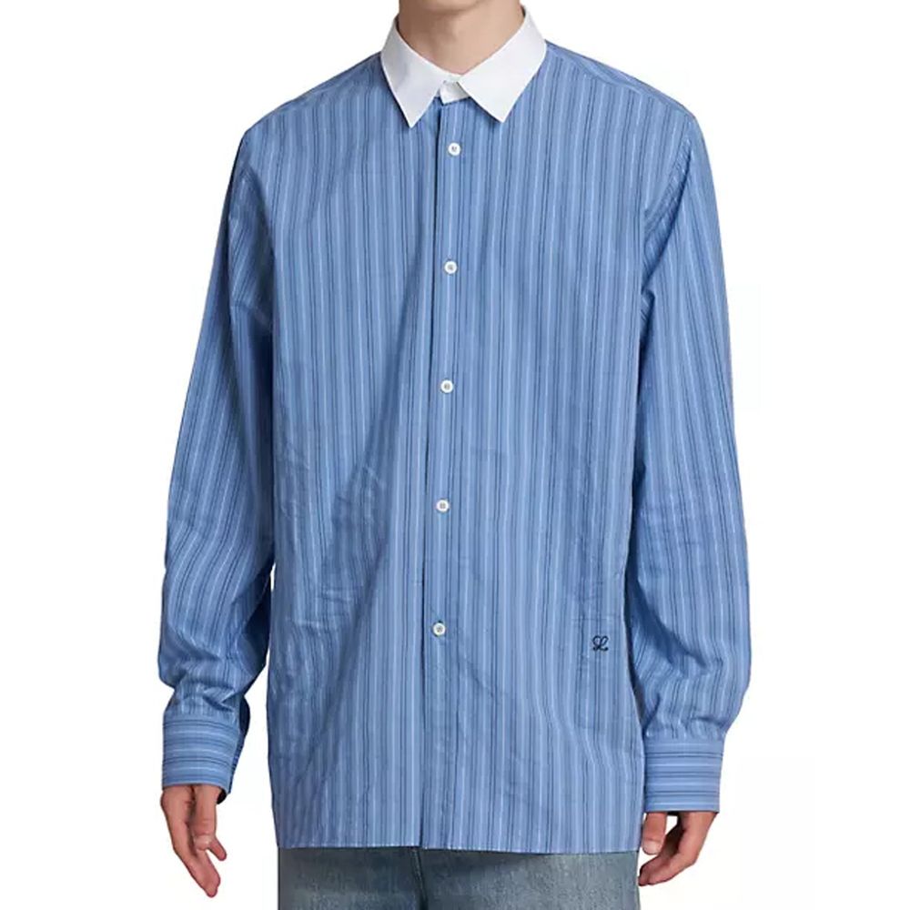 Chemise en coton rayée Loewe