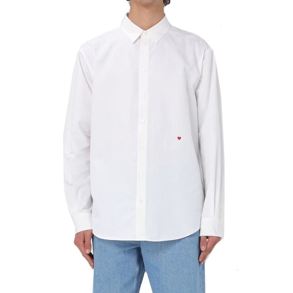 Chemise en coton à petit cœur Moschino Couture