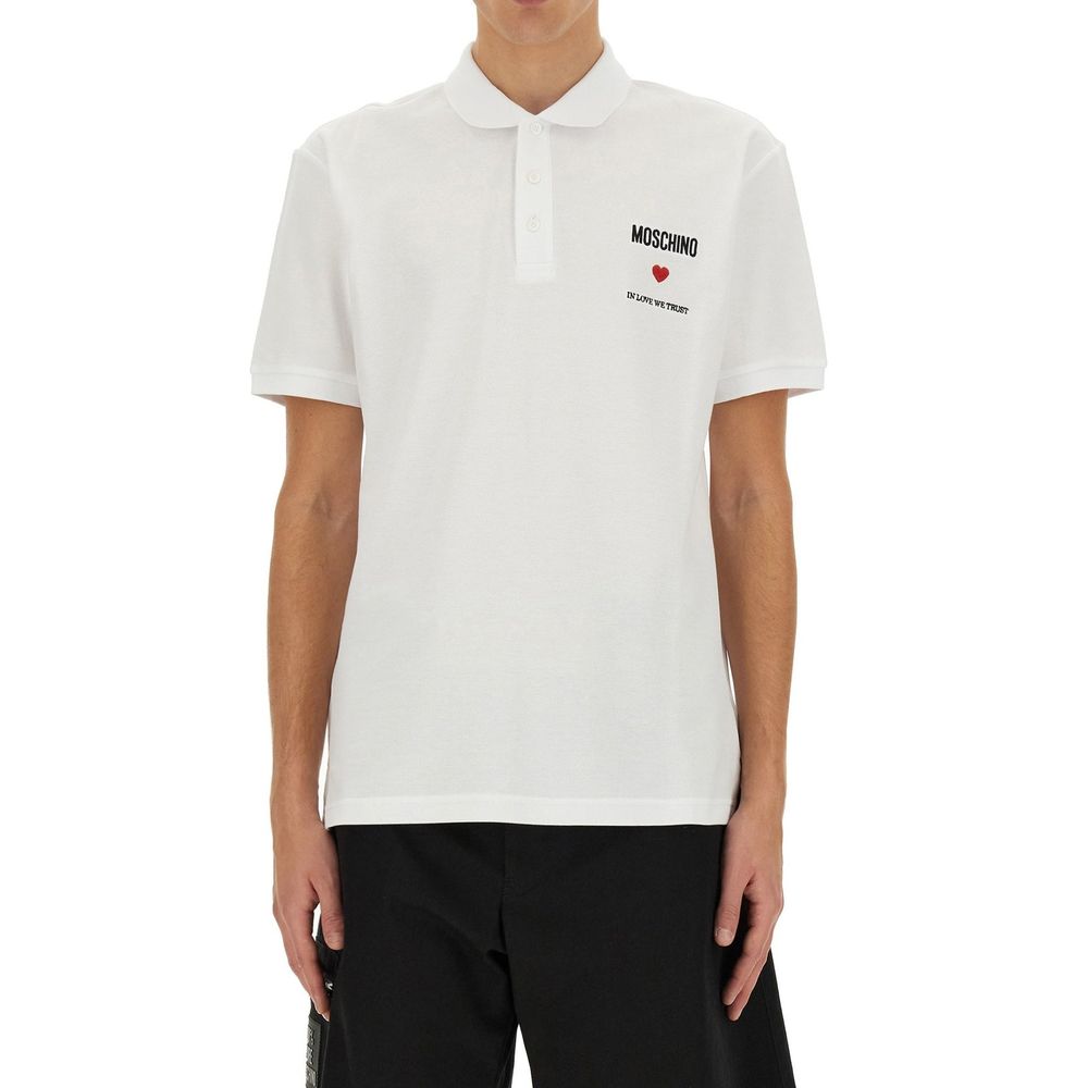 Moschino Couture „In Love We Trust“ Baumwollpolo