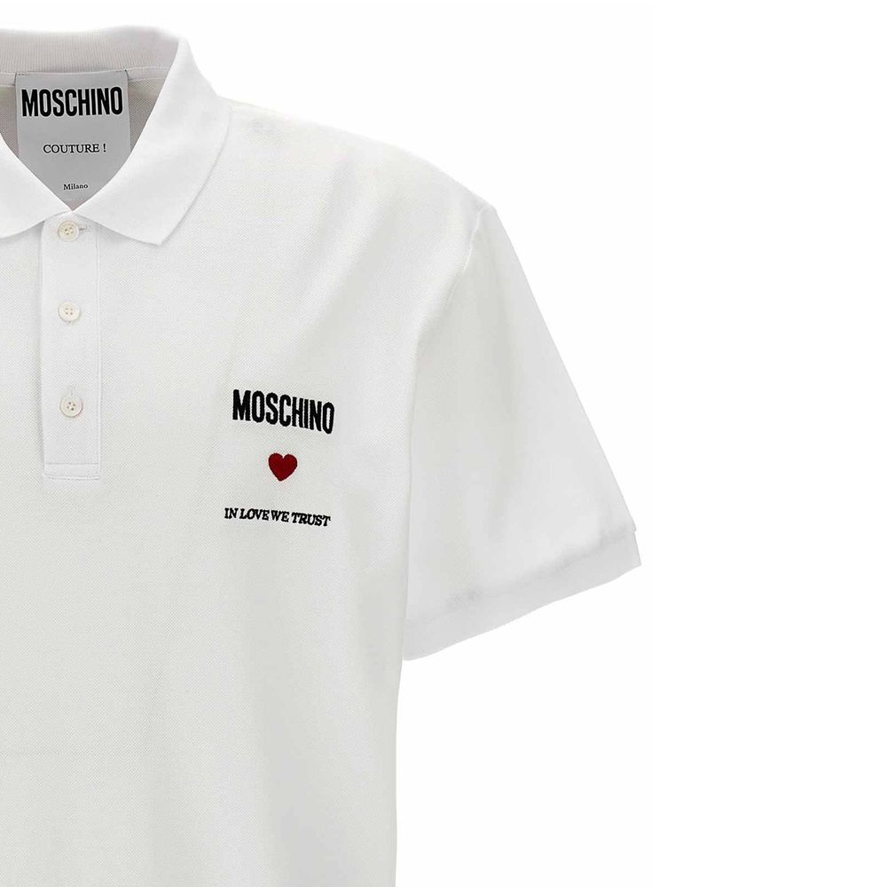 Moschino Couture „In Love We Trust“ Baumwollpolo