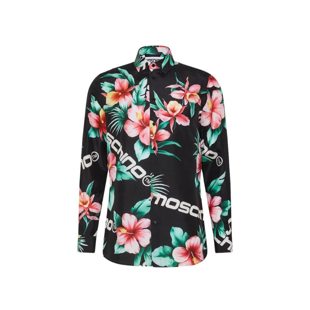 Chemise en soie imprimée Moschino Couture