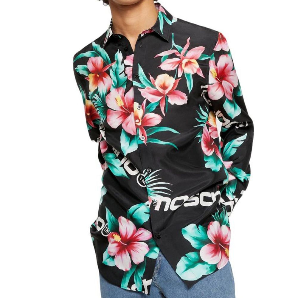 Chemise en soie imprimée Moschino Couture