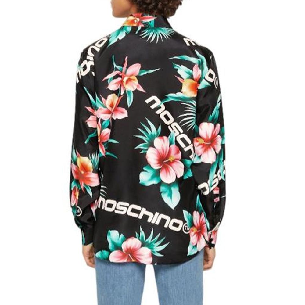 Chemise en soie imprimée Moschino Couture