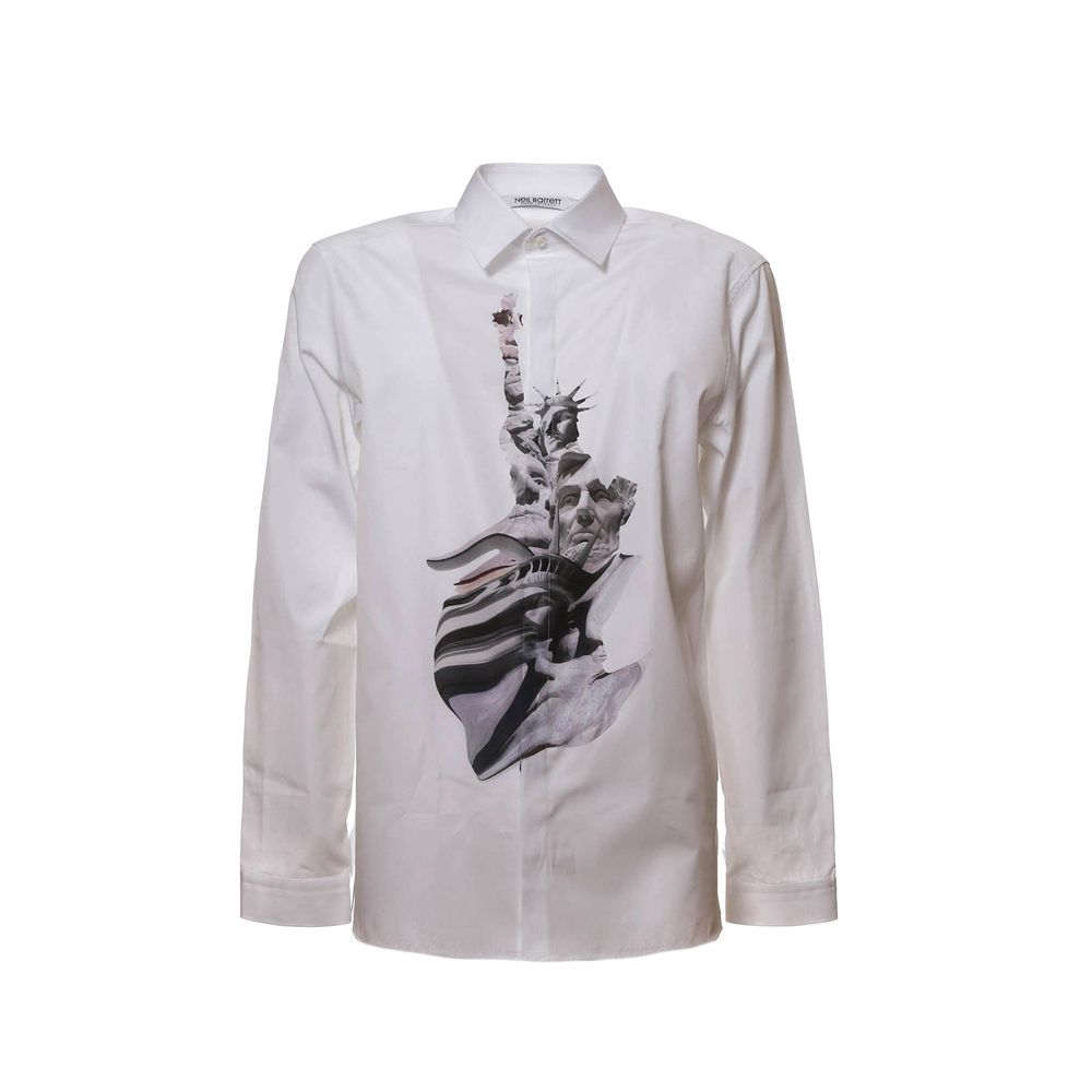 Chemise en coton Neil Barrett State Of Liberty