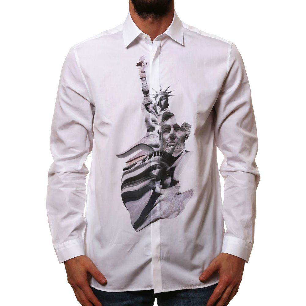 Chemise en coton Neil Barrett State Of Liberty