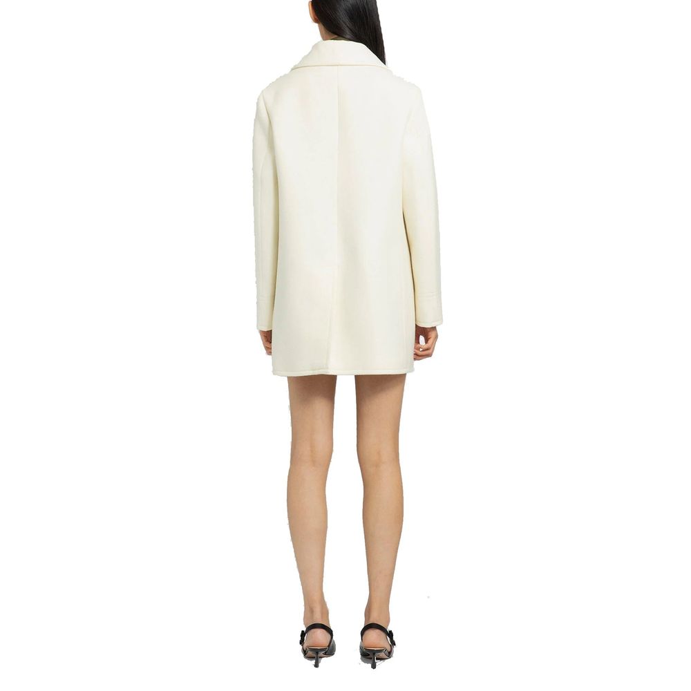 Manteau en laine à double boutonnage Prada