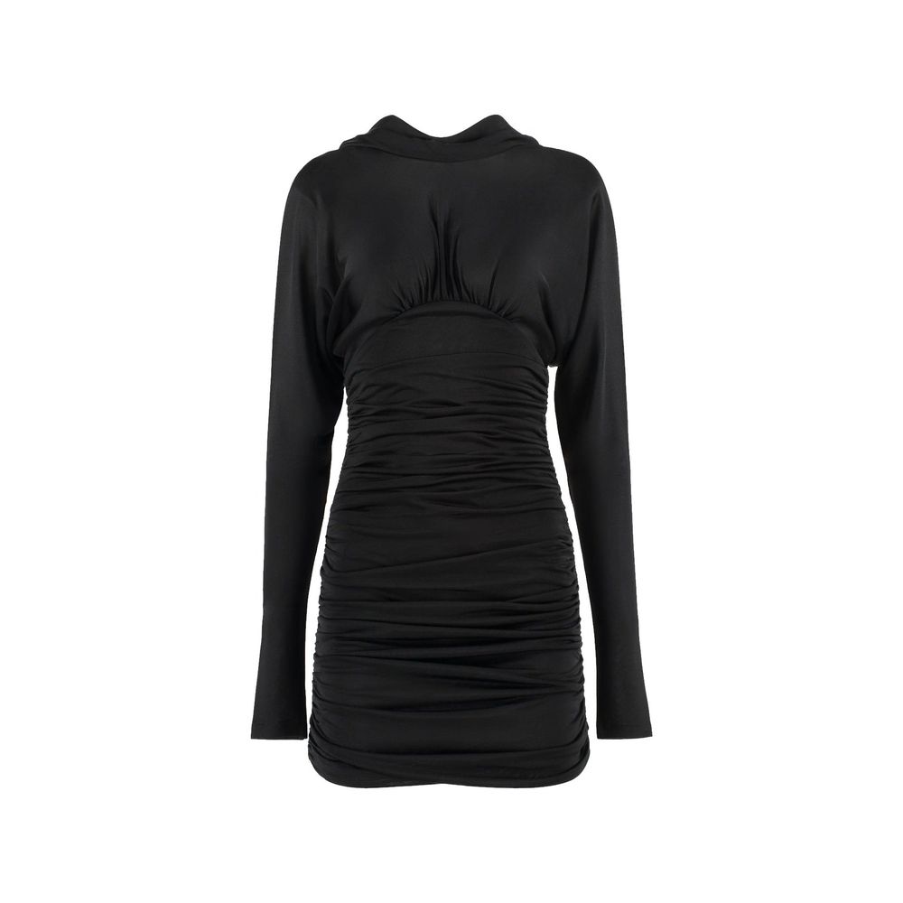 Saint Laurent – ​​Minikleid mit Wasserfallausschnitt