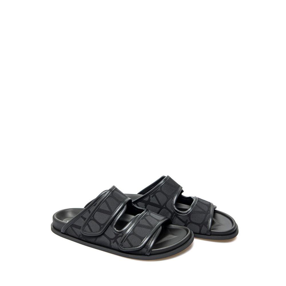 Valentino Garavani – Flache Sandalen „Toile Iconographe“