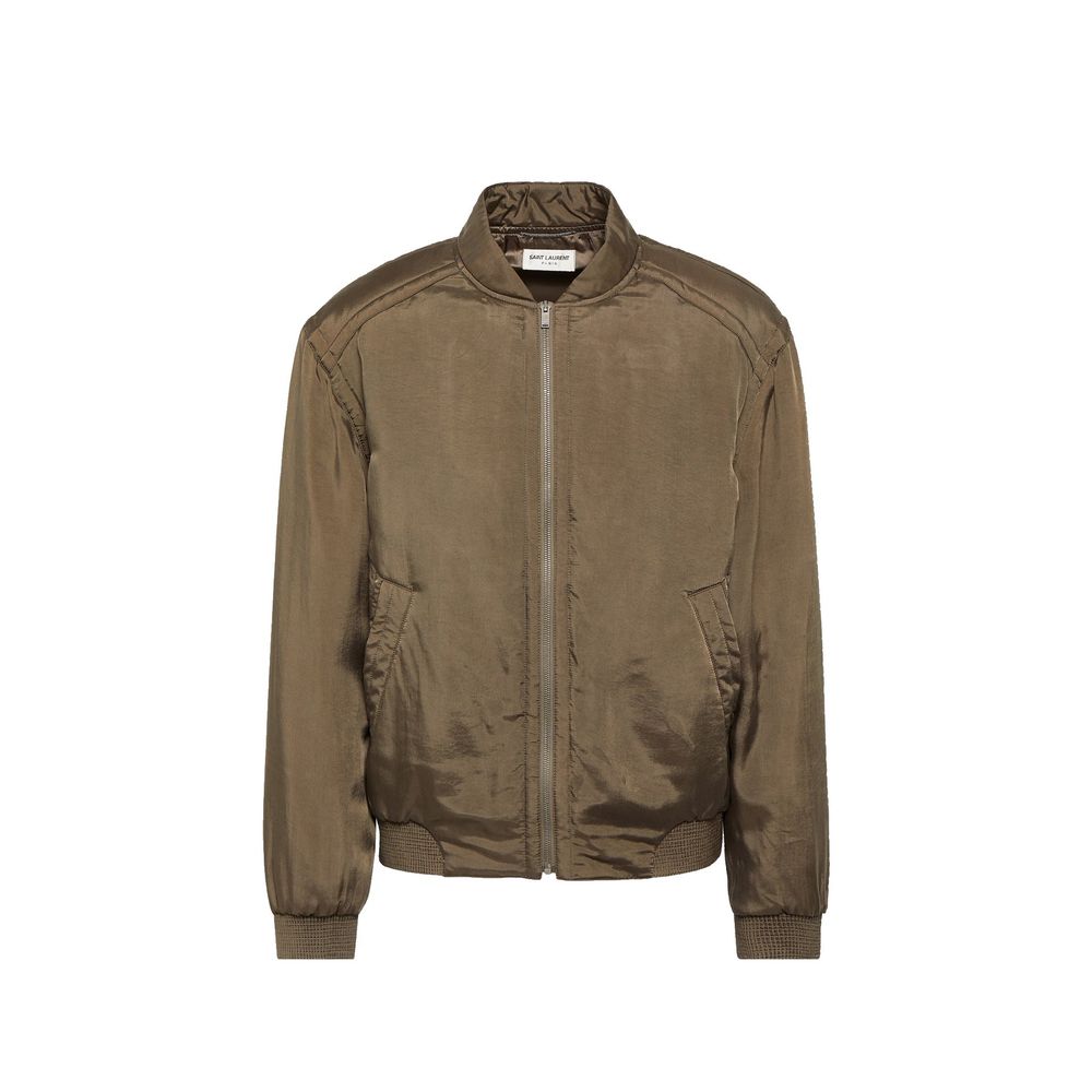 Saint Laurent – ​​Bomberjacke aus Teddy-Twill
