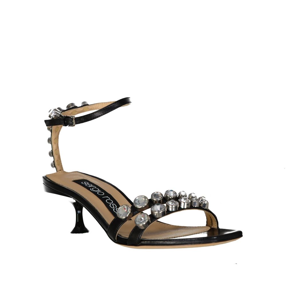 Sandales en cuir et cristaux Sergio Rossi