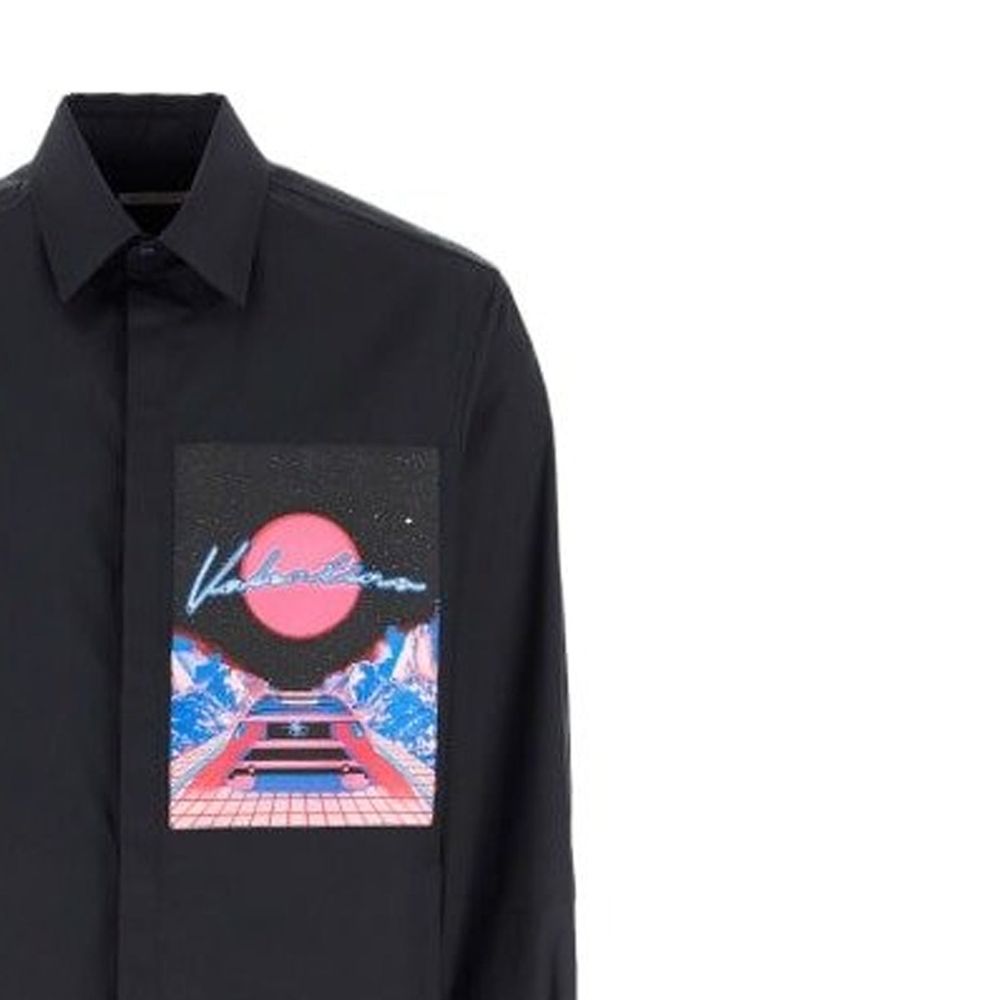 Chemise à patch logo Valentino