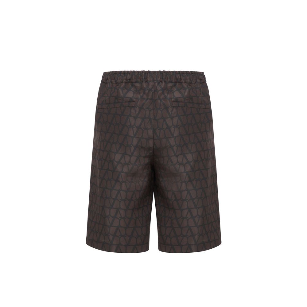 Valentino Logo Silk Shorts