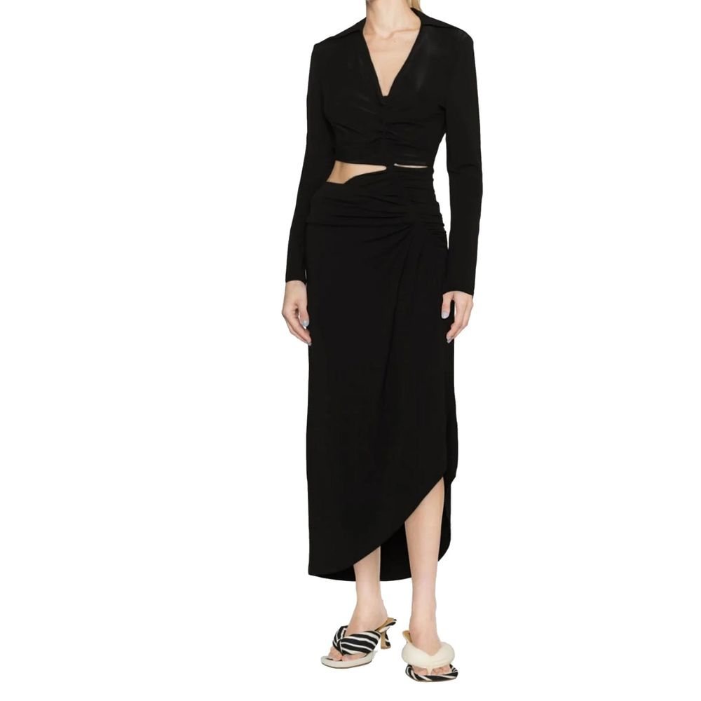 Off-White – Midikleid mit Cut-outs