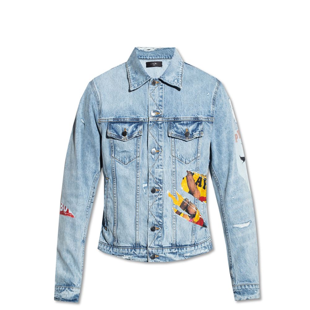 Amiri Playboy Magazin Trucker Jeansjacke