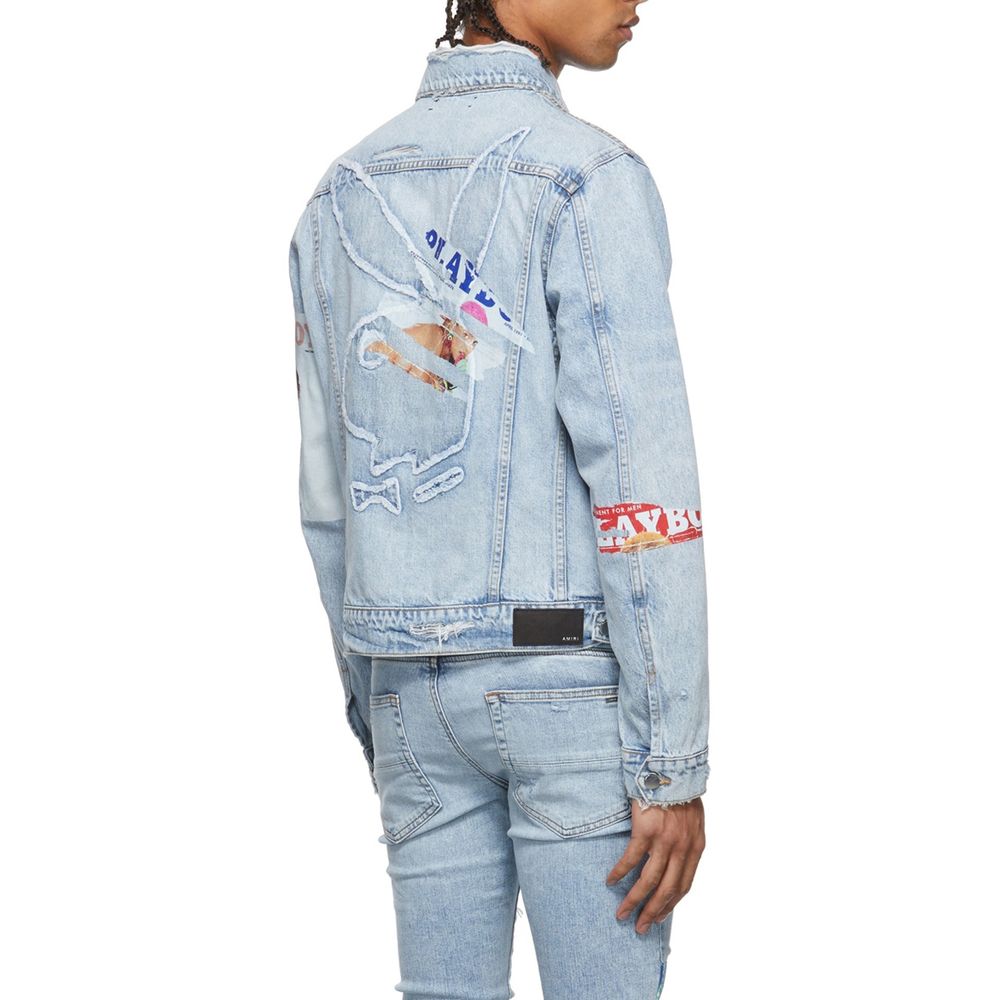 Amiri Playboy Magazin Trucker Jeansjacke