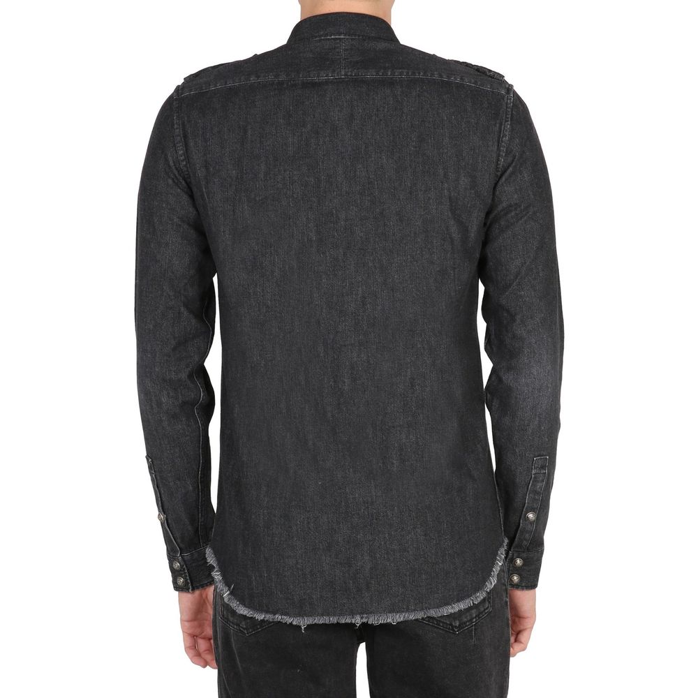 Chemise en jean de coton Balmain