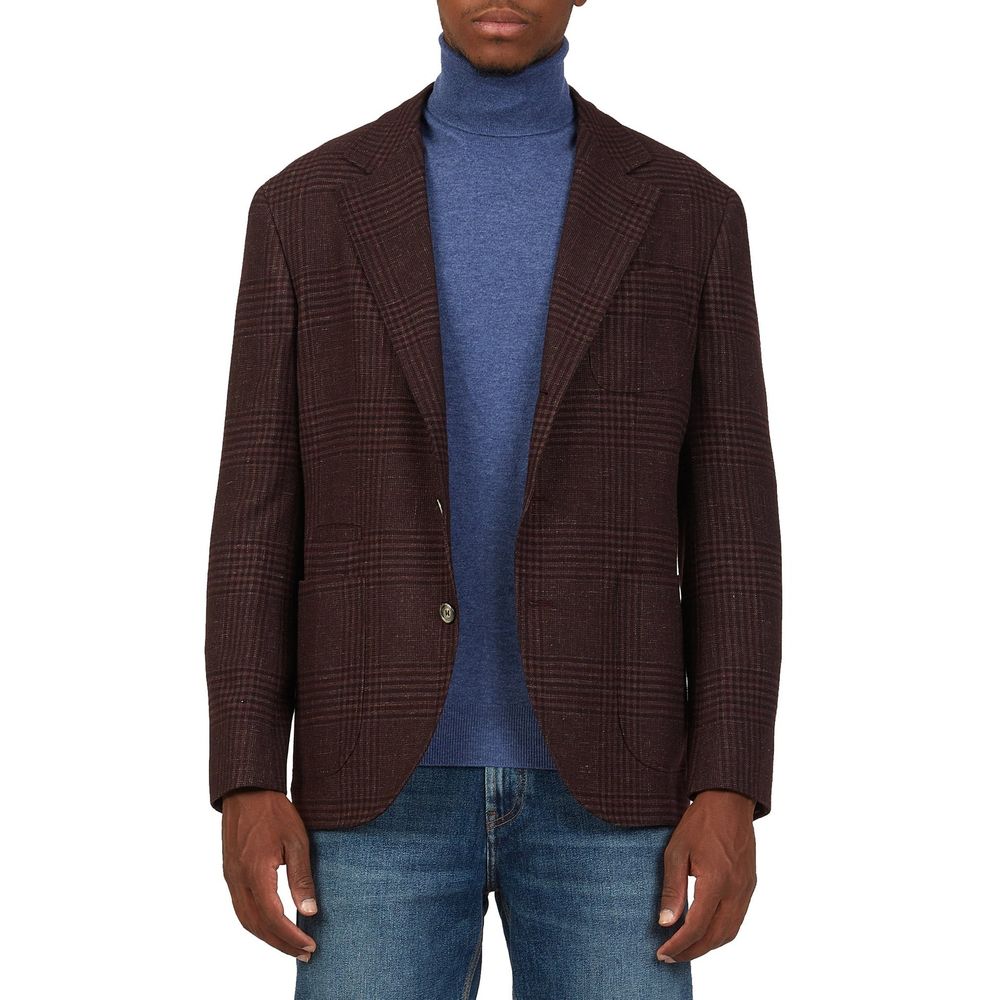 Brunello Cucinelli Tartan-Wolljacke