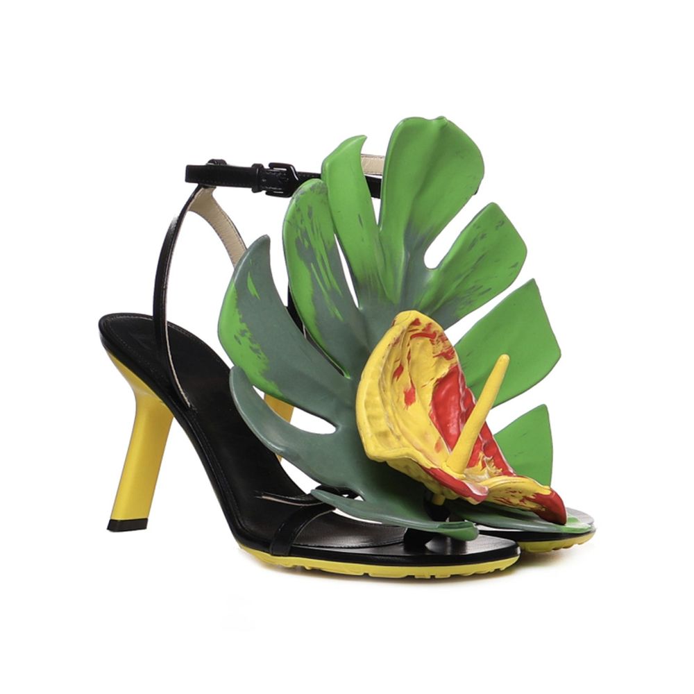 Sandales en cuir Loewe Petal Monstera