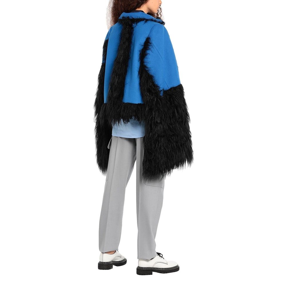 Maison Margiela Veste cape bordée de fausse fourrure