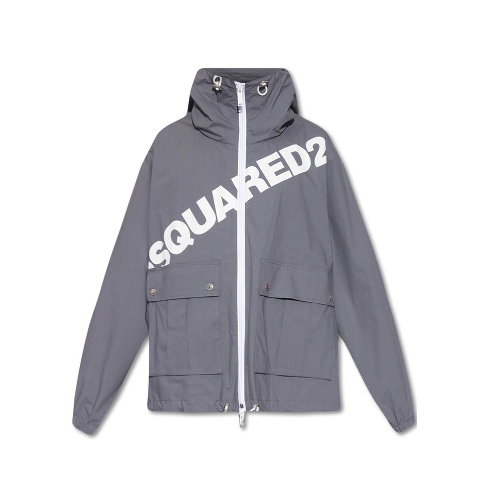 Dsquared² Windjacke mit Kapuze und Logo