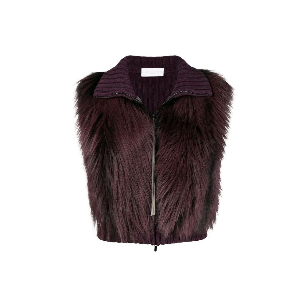 Gilet en tricot de fourrure de renard Fabiana Filippi