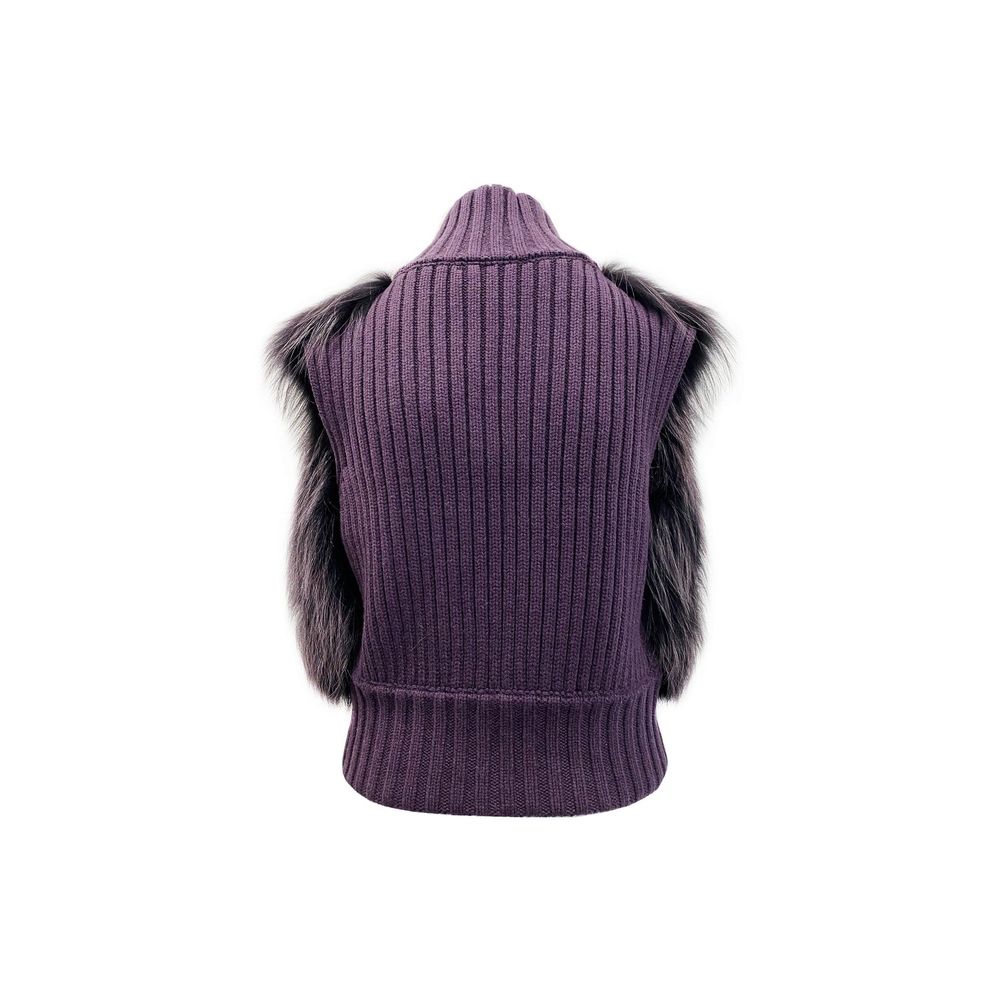 Gilet en tricot de fourrure de renard Fabiana Filippi
