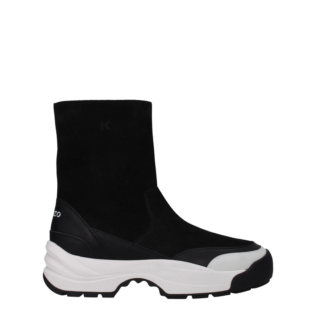 Kenzo Schwarze Lederstiefelette