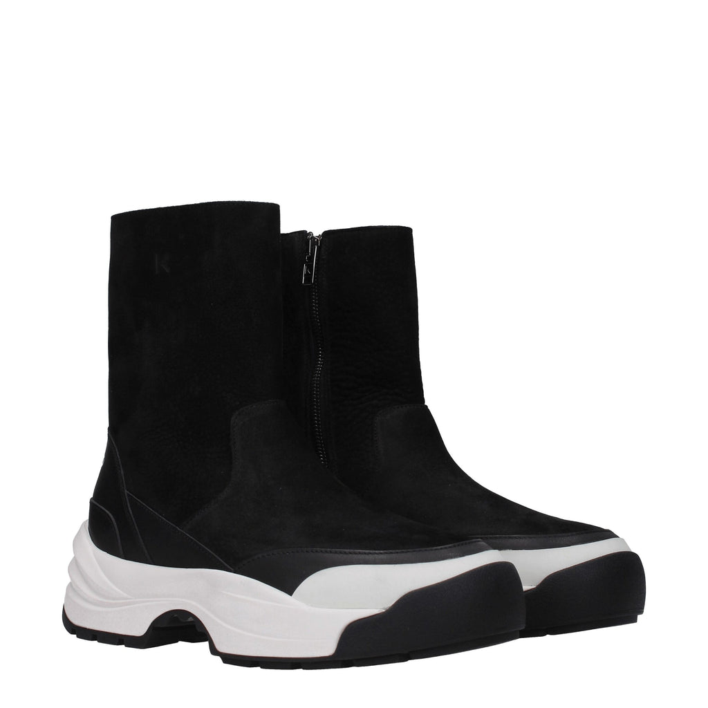 Kenzo Schwarze Lederstiefelette