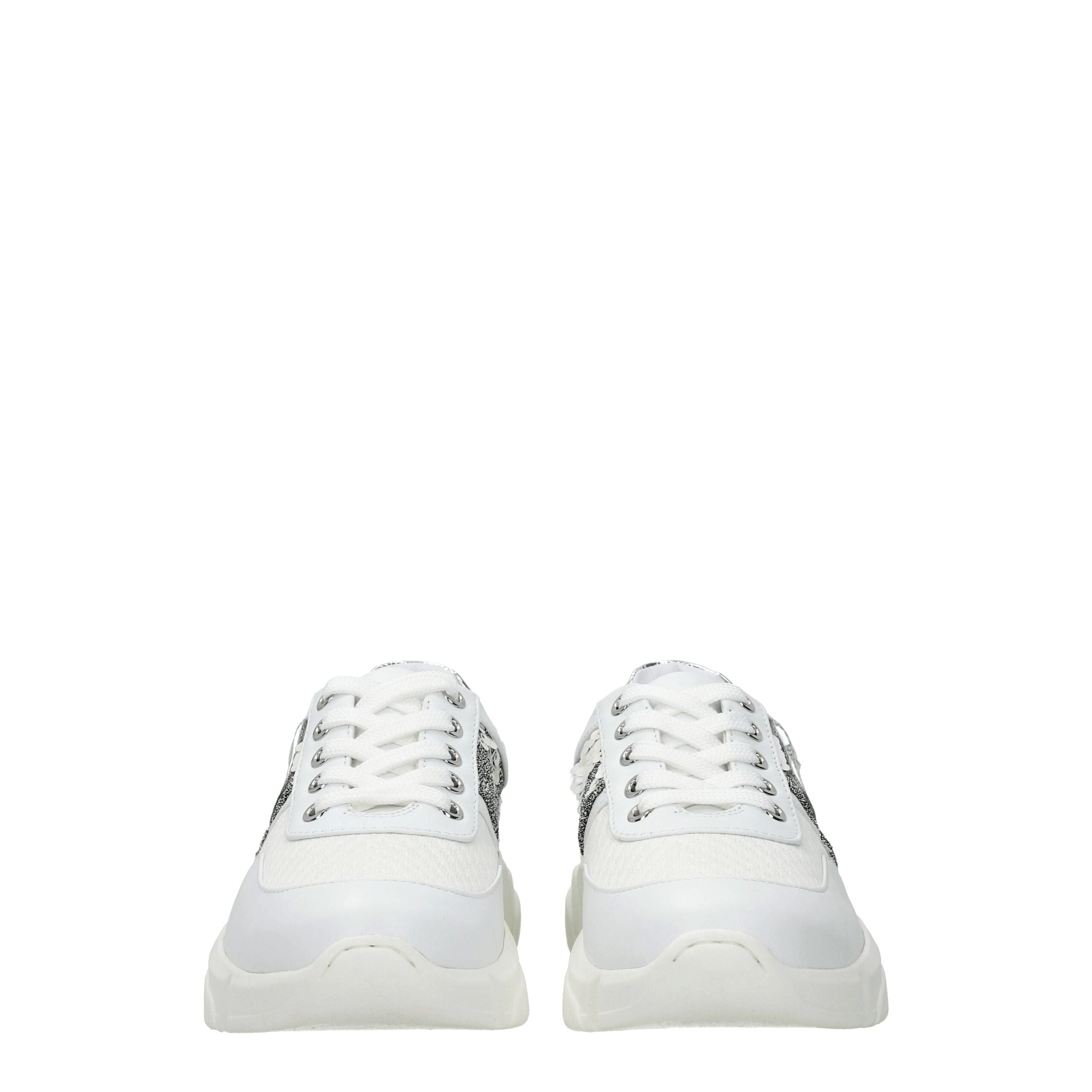 Love Moschino White Fabric Sneakers