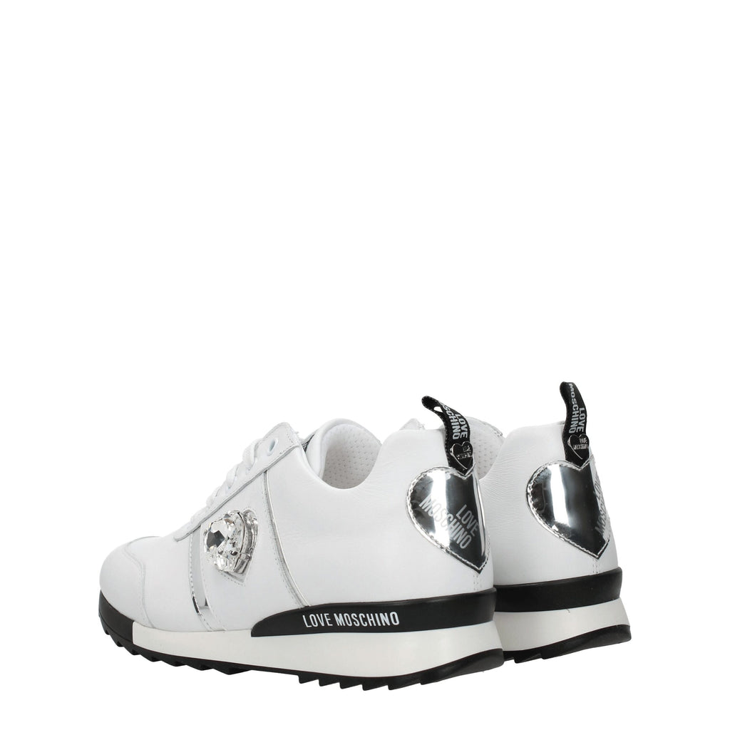 Love Moschino White Leather Sneakers