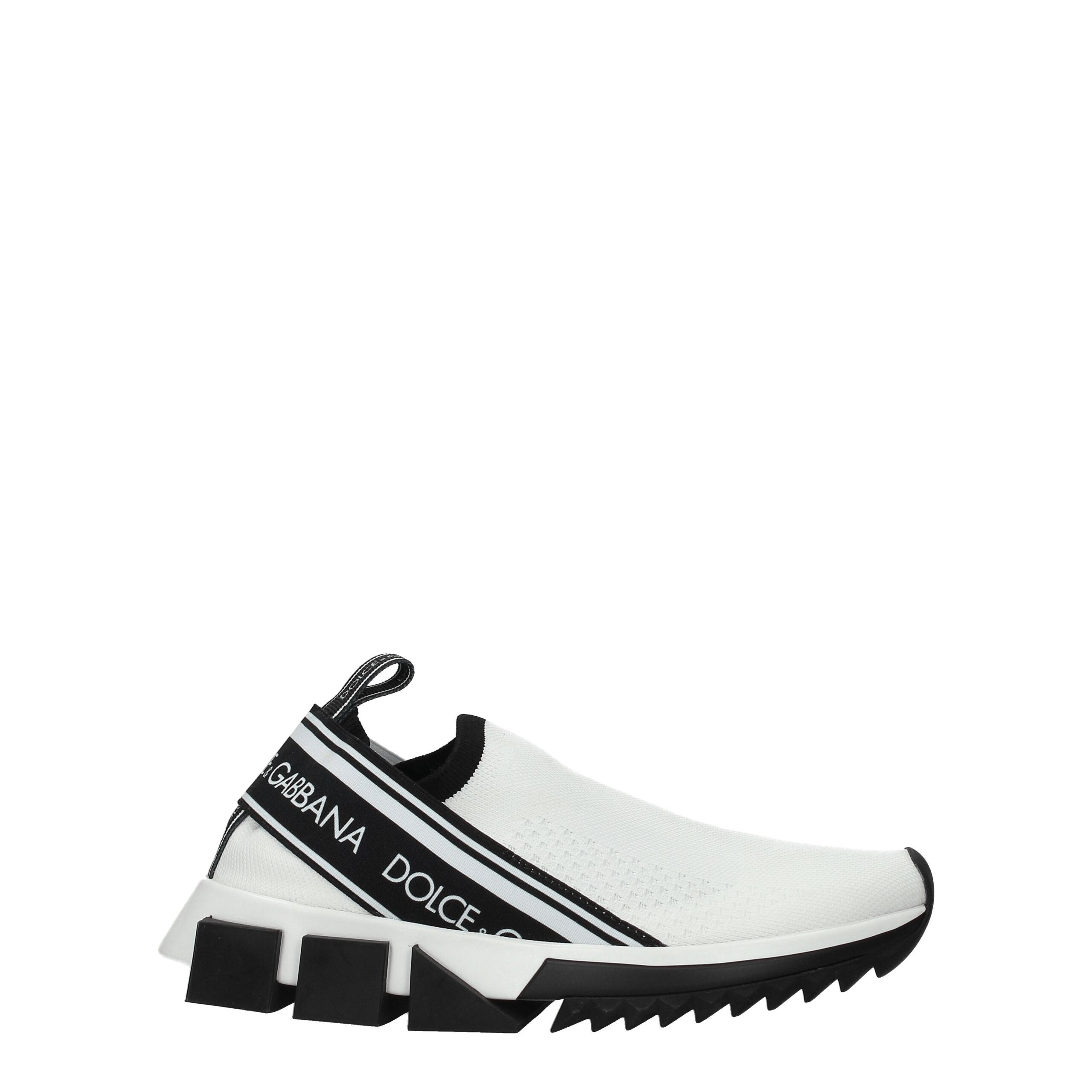 Dolce & Gabbana White Fabric Sneakers