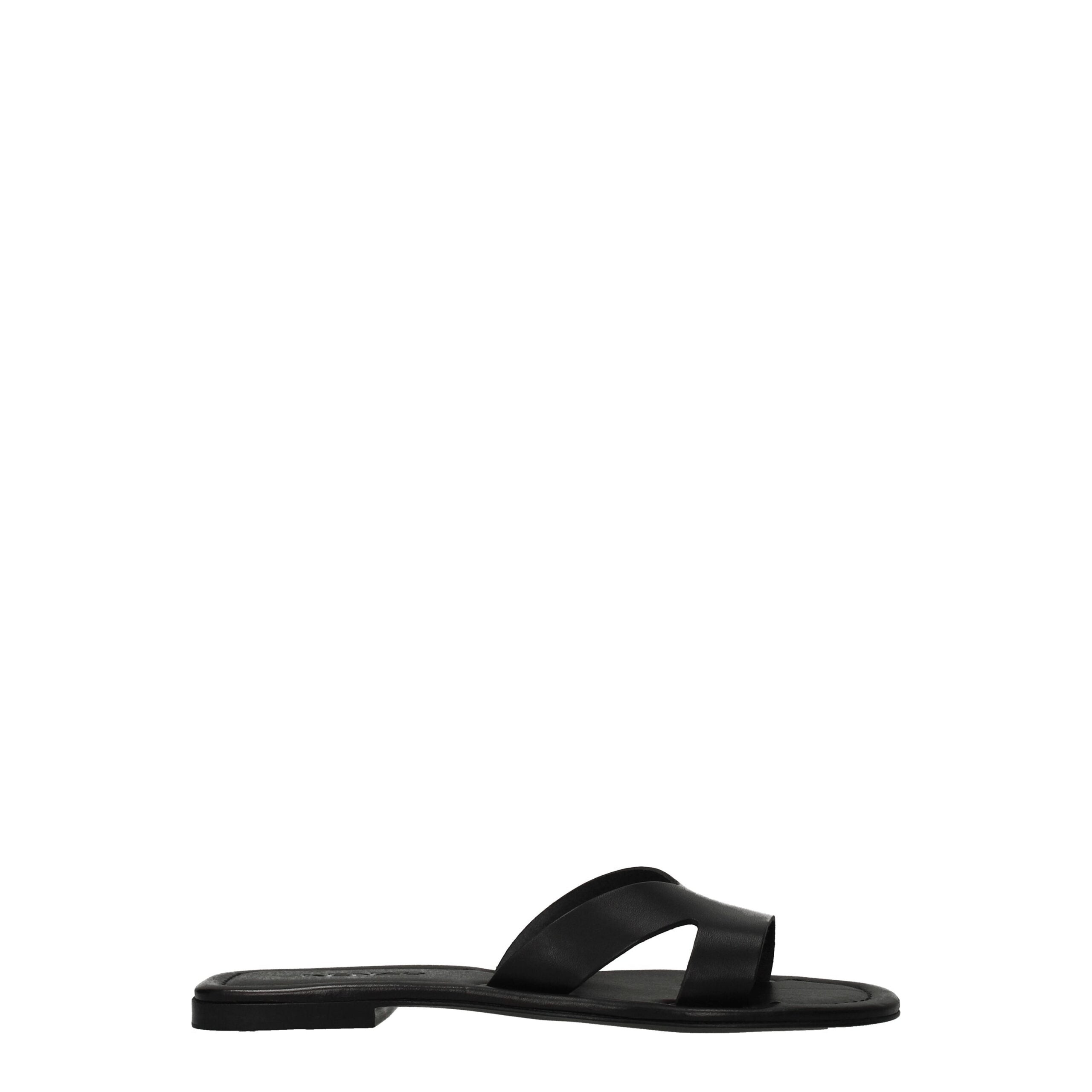 Chaussons en cuir noir Kenzo