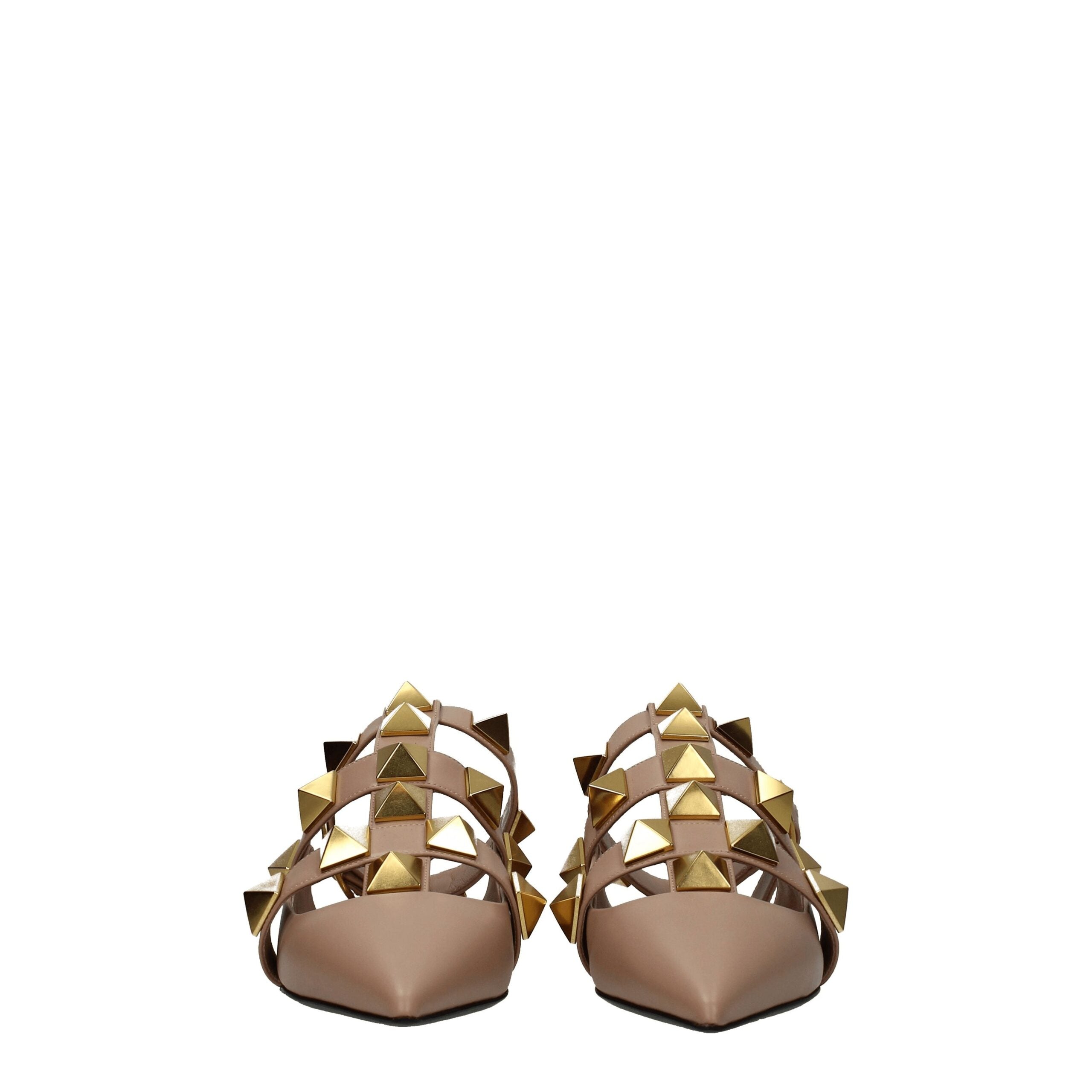 Sandale en cuir rose Valentino Garavani