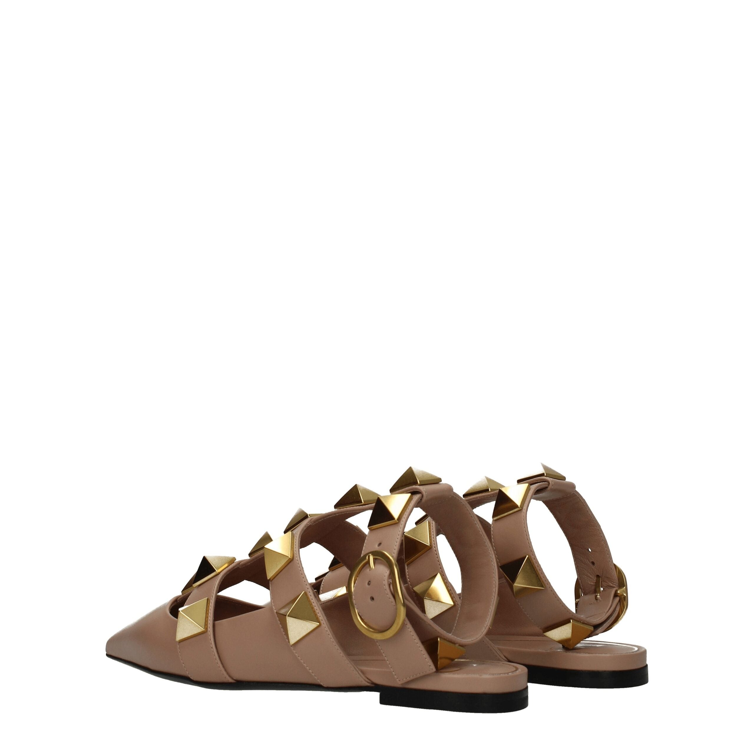 Sandale en cuir rose Valentino Garavani