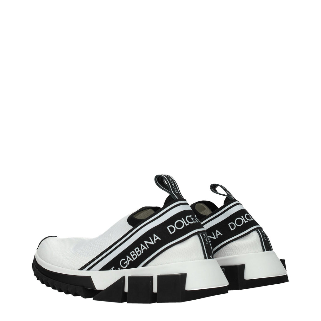 Dolce & Gabbana White Fabric Sneakers