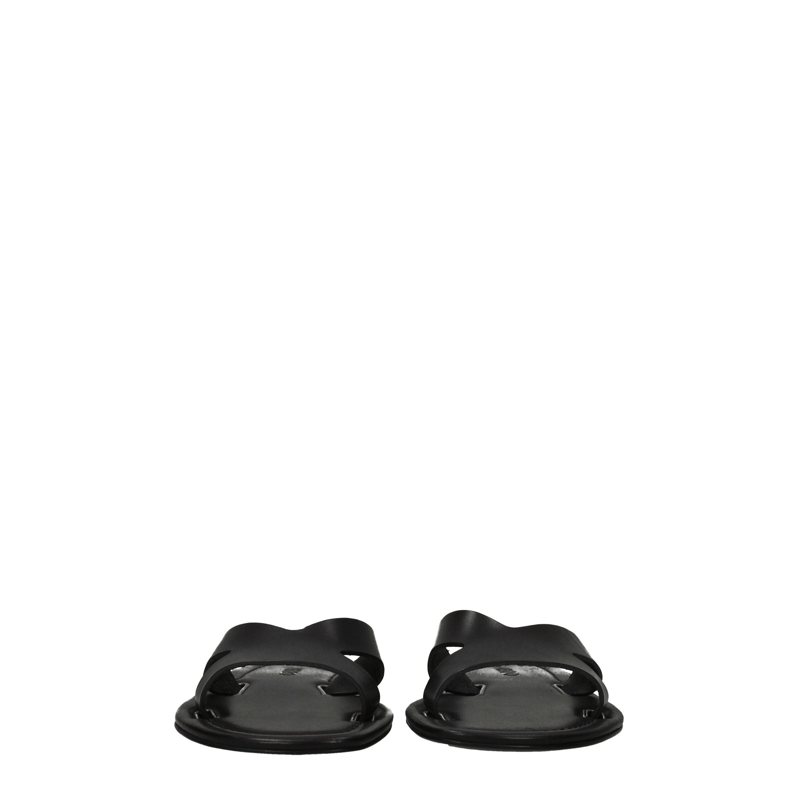 Chaussons en cuir noir Kenzo