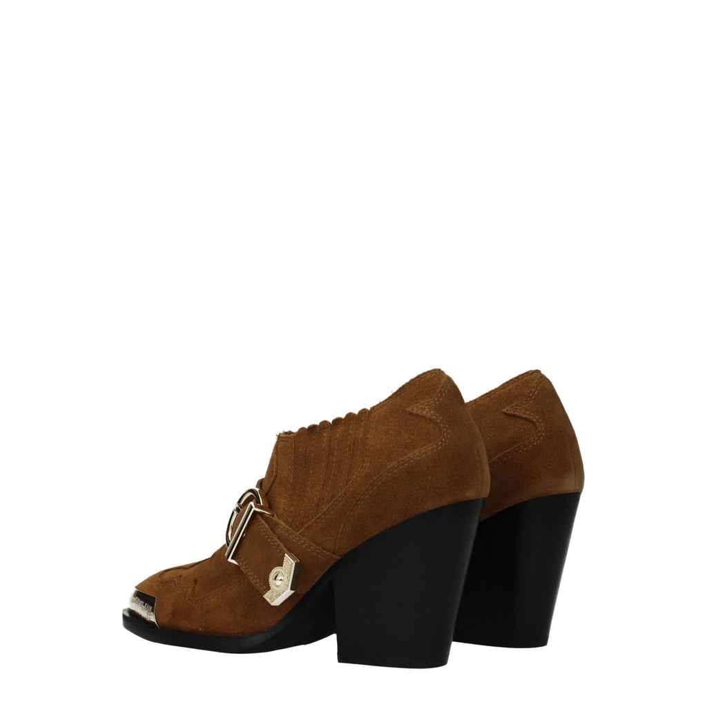 Bottines en cuir marron Versace Jeans