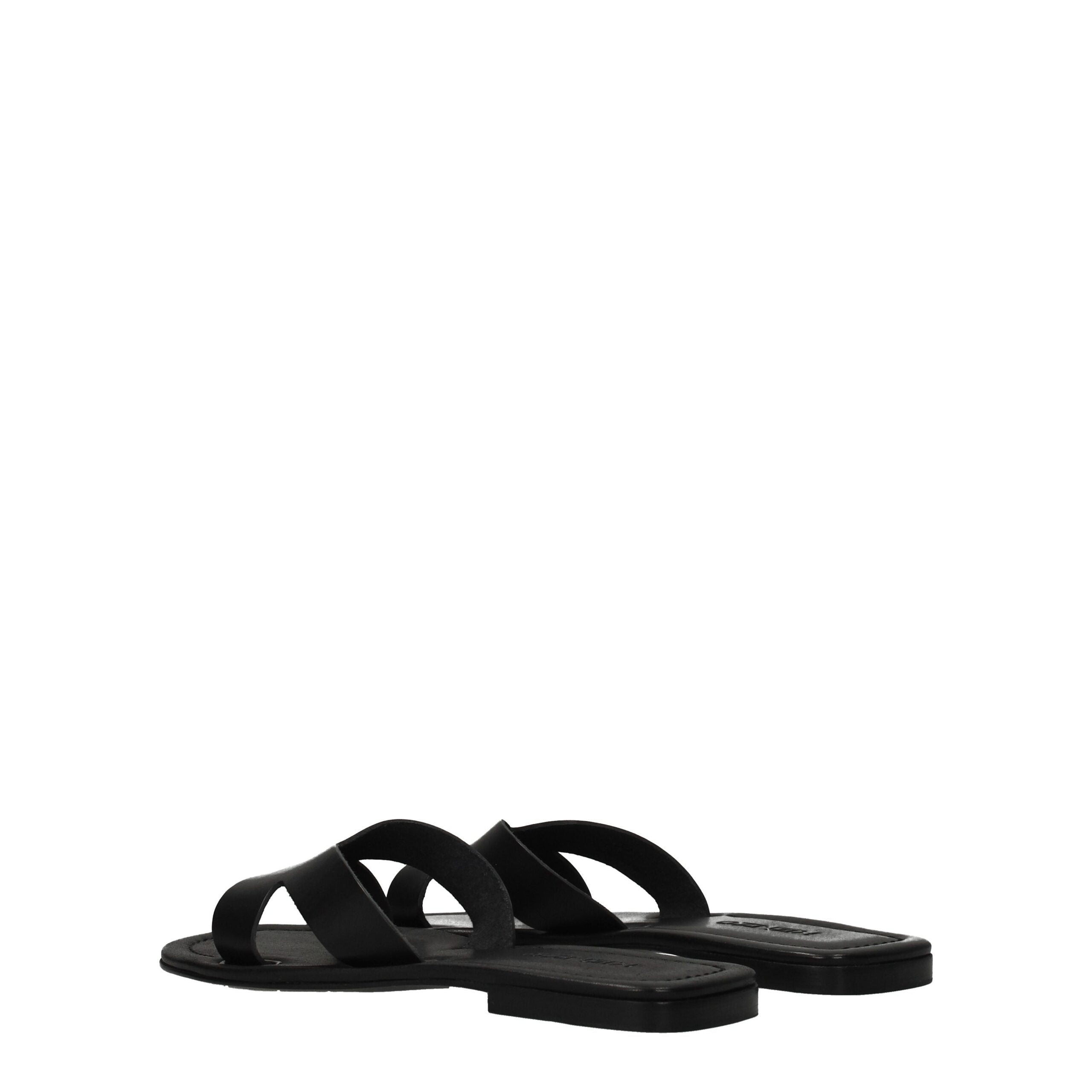 Chaussons en cuir noir Kenzo