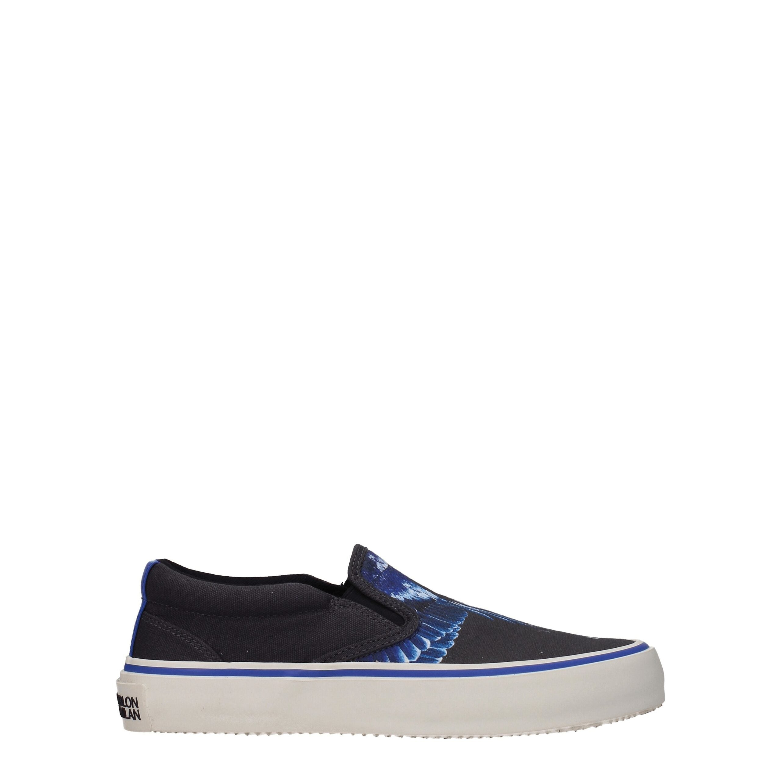 Mocassins à enfiler en tissu noir Marcelo Burlon