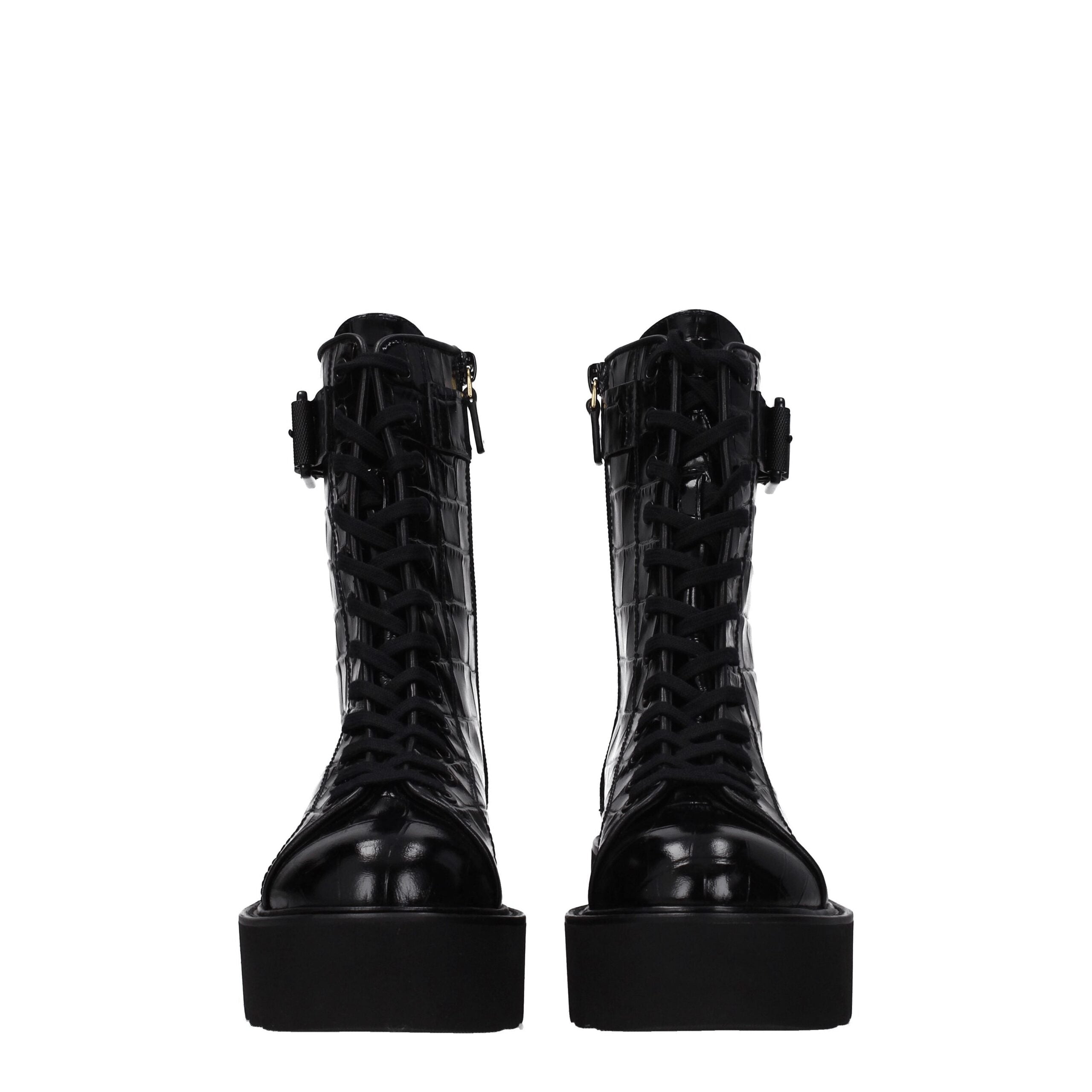 Stuart Weitzman Black Leather Ankle