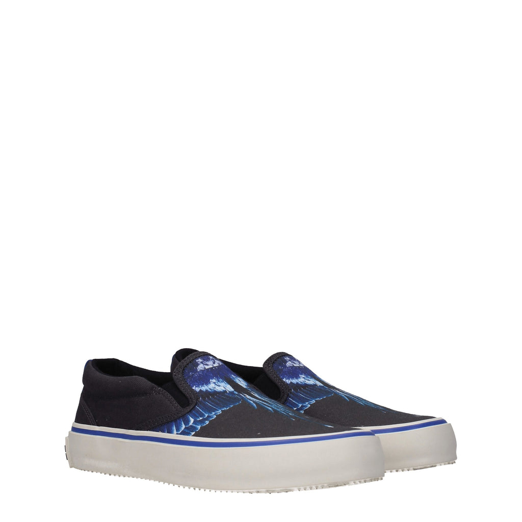 Marcelo Burlon Black Fabric Slip-On Loafer