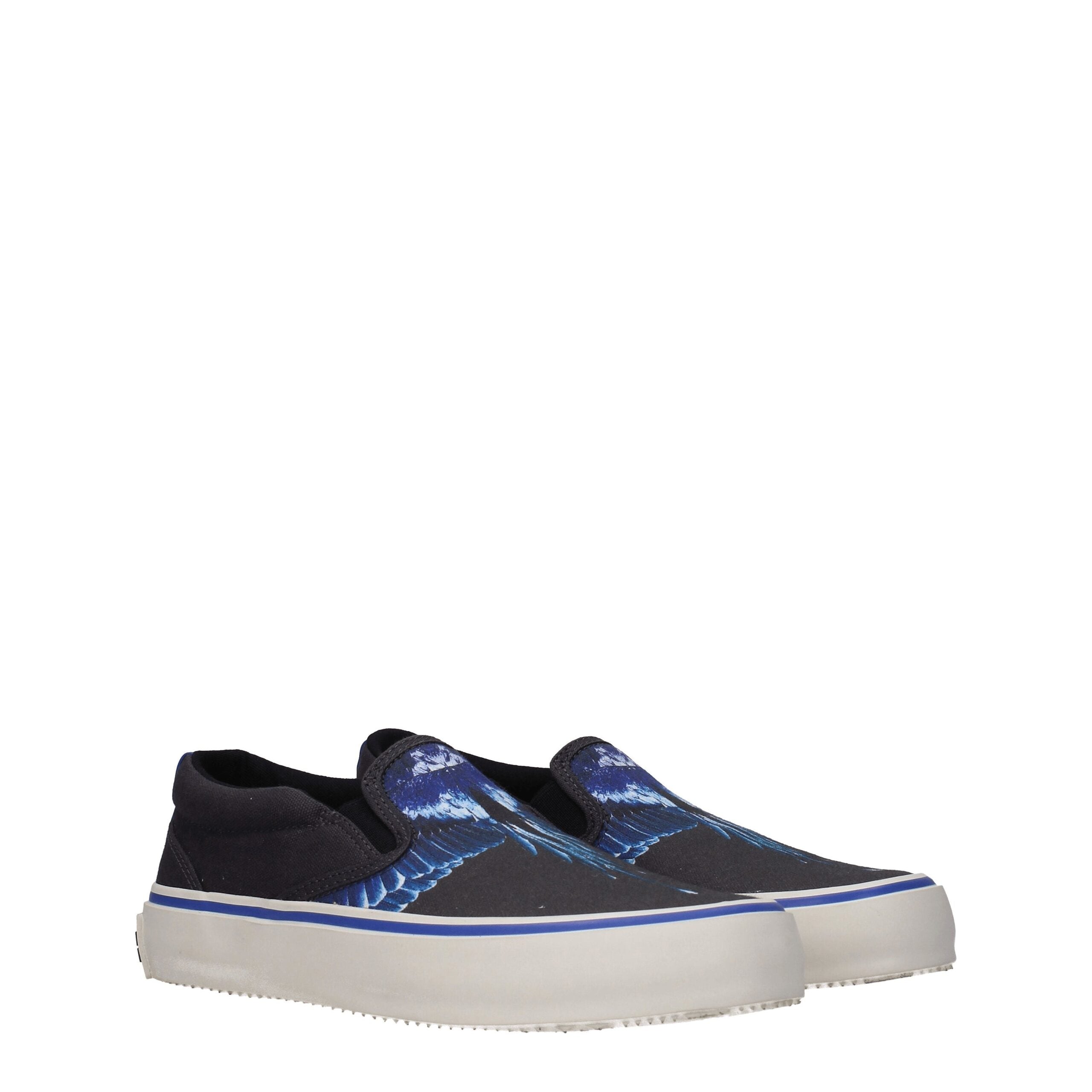 Mocassins à enfiler en tissu noir Marcelo Burlon