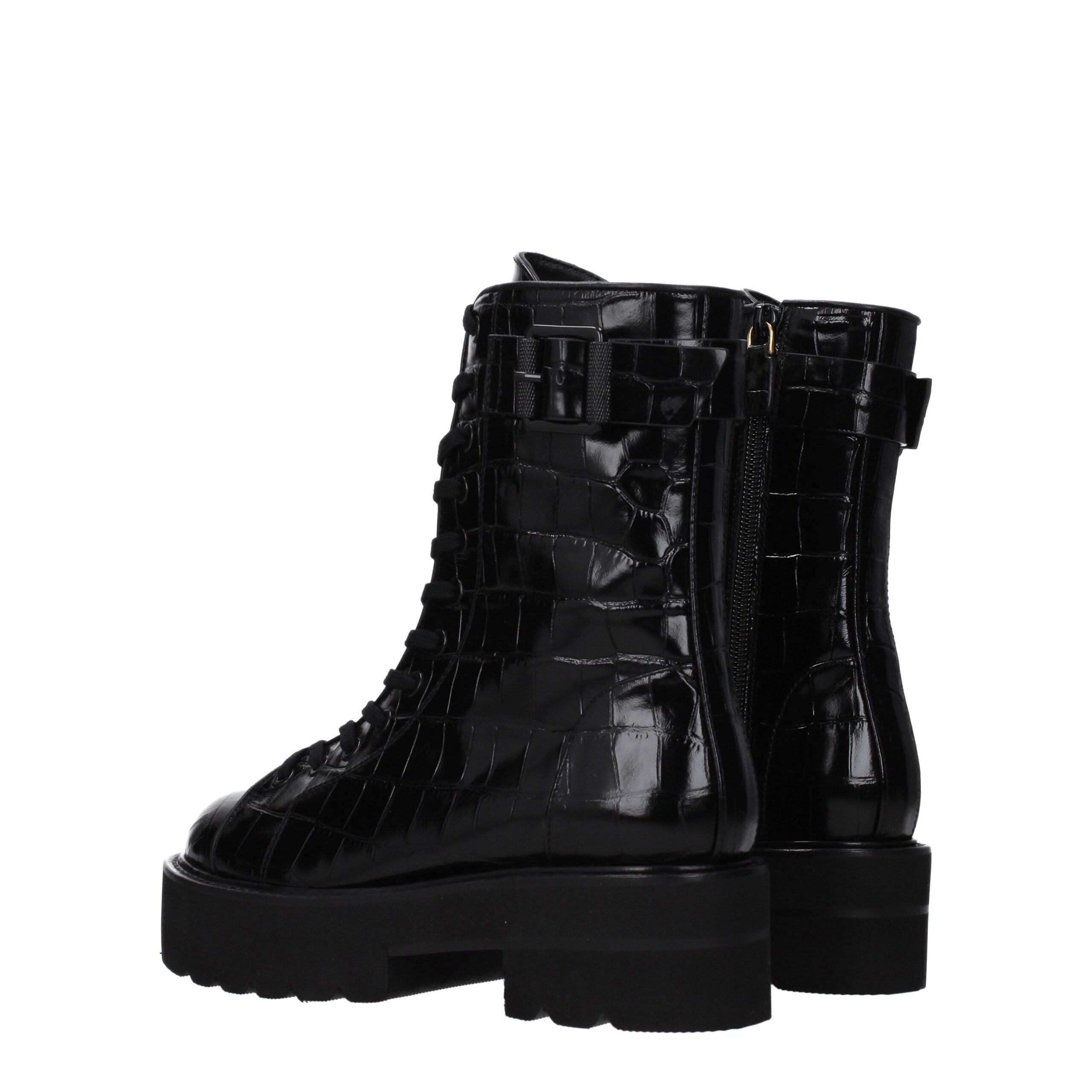 Stuart Weitzman Black Leather Ankle