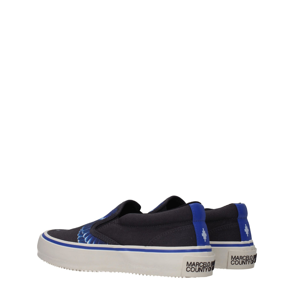 Marcelo Burlon Black Fabric Slip-On Loafer
