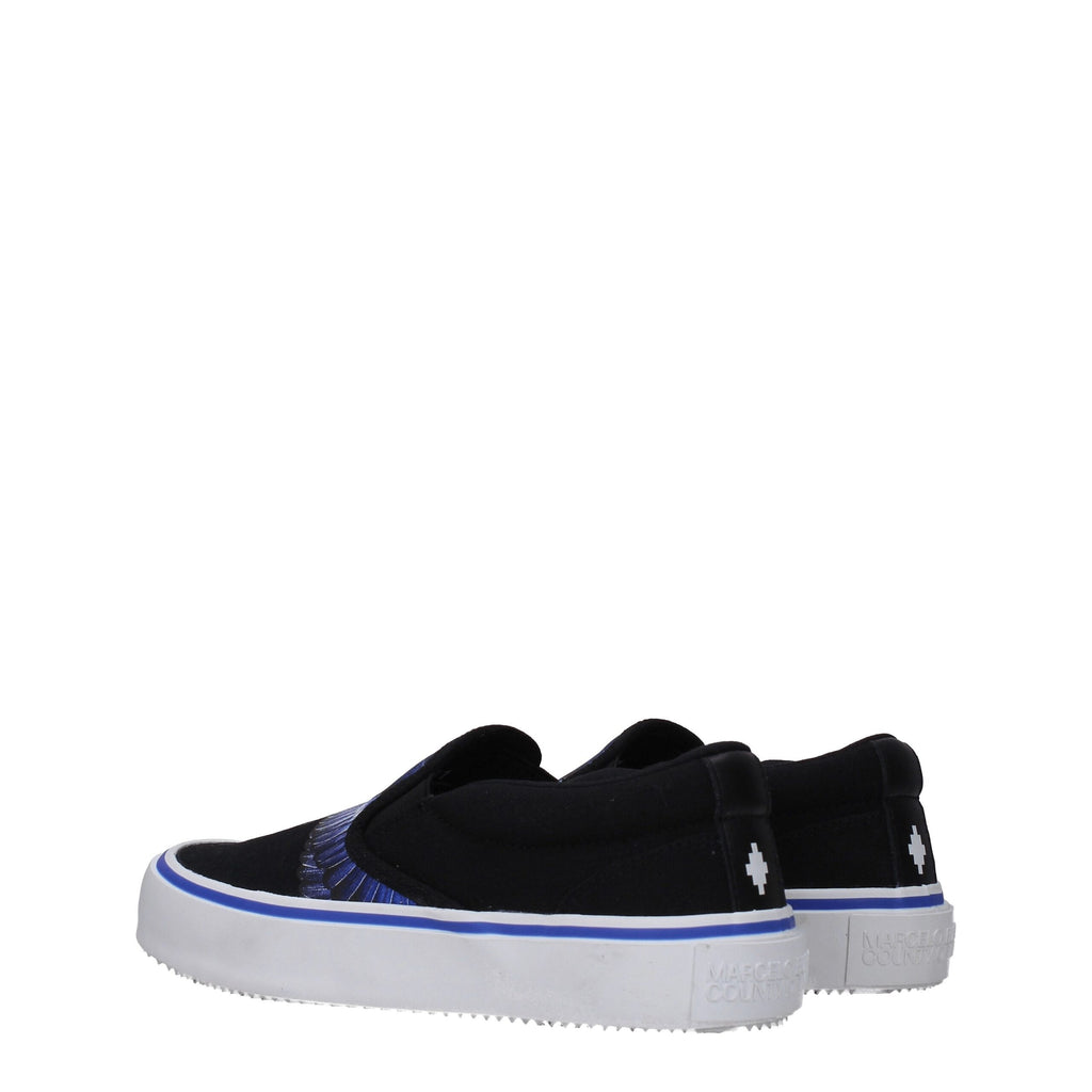 Marcelo Burlon Black Fabric Slip-On Loafer