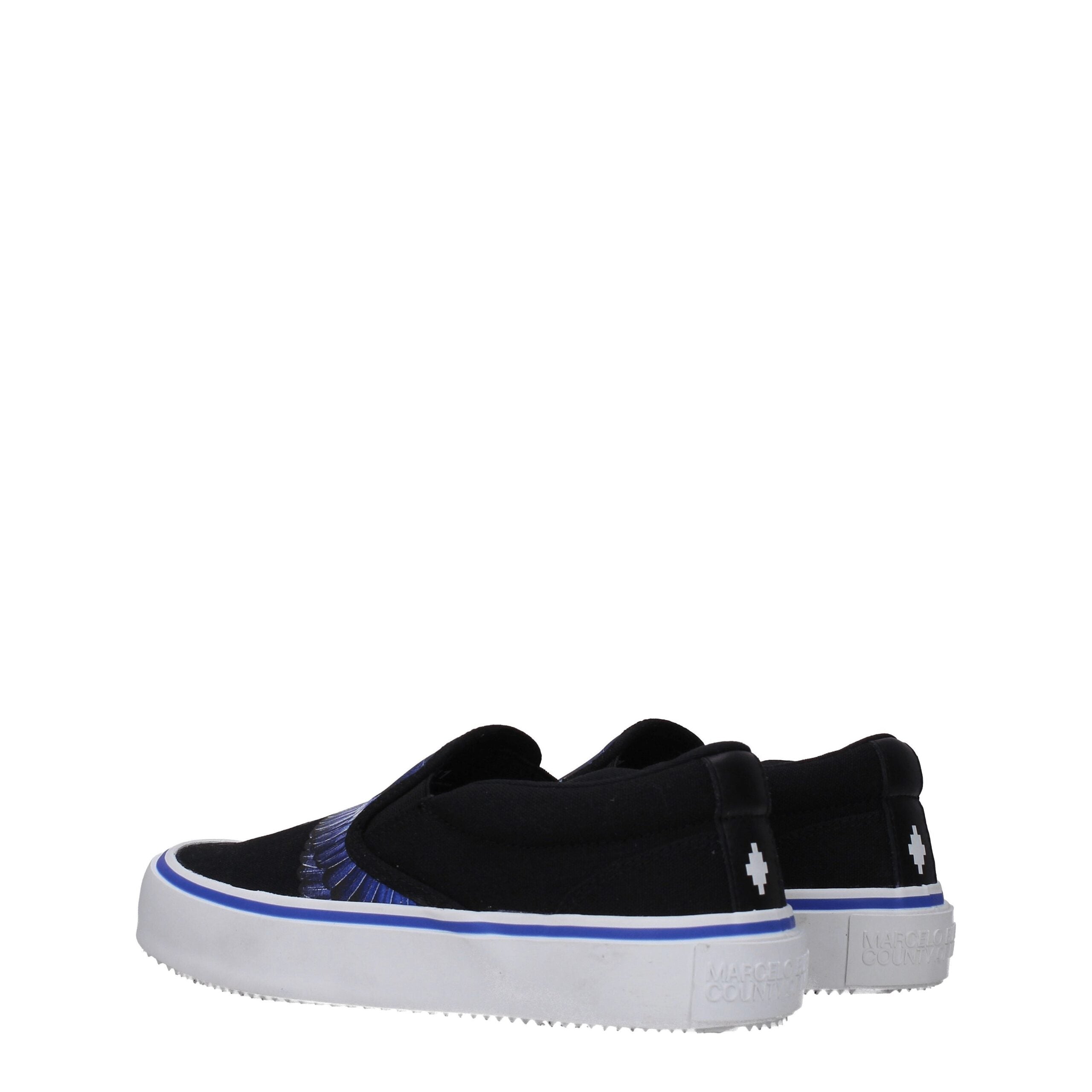 Mocassins à enfiler en tissu noir Marcelo Burlon